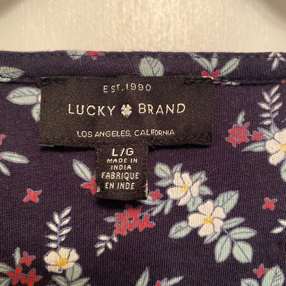 XL LUCKY BRAND FLOWER SHIRT - Picture 3 of 3